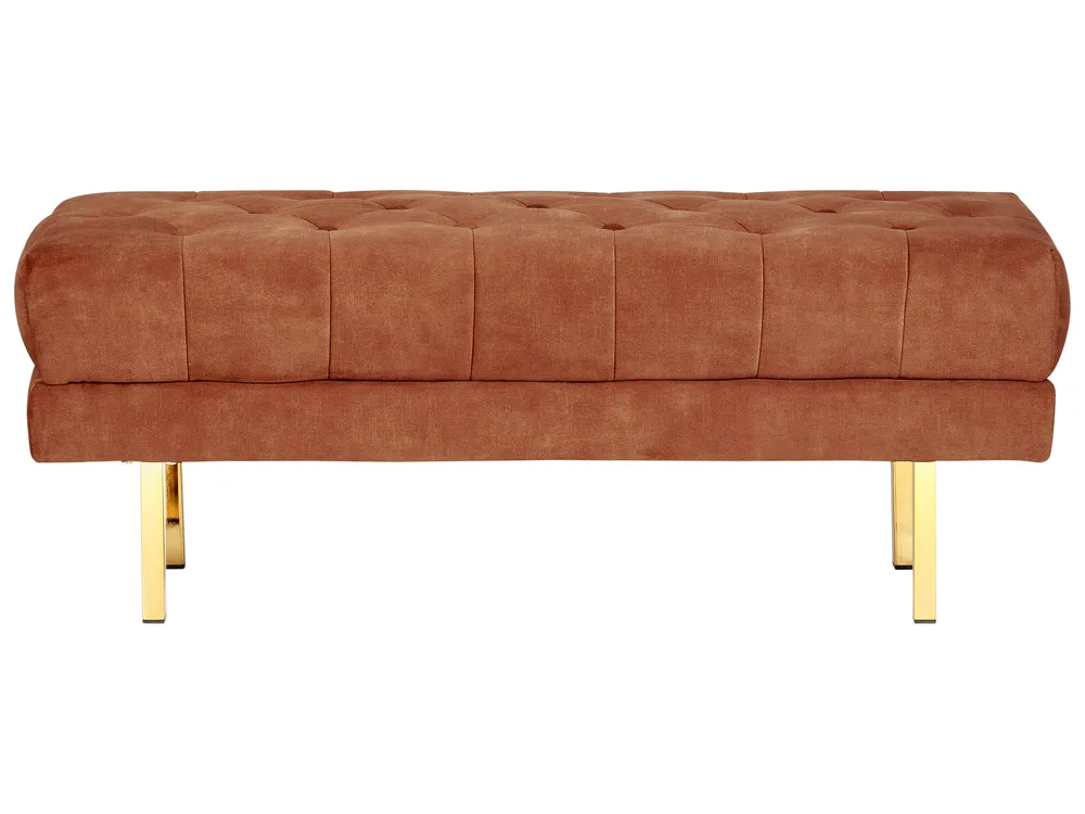 Upholstered Bench ROSEVILLE Velvet Dark Red_924443