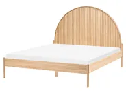 Bed Pine Wood MASCORTEL 160 x 200 cm (EU King Size) Light Brown_1079531