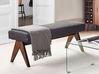Upholstered Bench TAMRE Boucle Black/ Dark Brown
