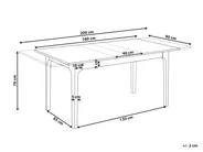 Jatkettava ruokapöytä DELMAS Tumma saarniviilu 160/200 cm 90 cm_1067747