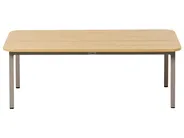 Trädgårdssoffgrupp med bord 5-sits MURATO Metall Beige_1023499