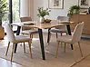 Dining Table LENISTER Brown/ Black 150 cm 90 cm