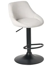 Set med 2 barstolar MEDULIN Vridbar Ljusgrå_1011536