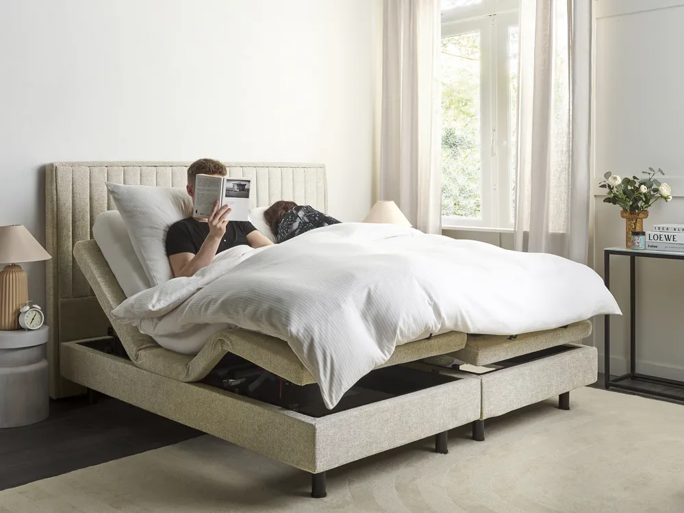 Justerbar säng  DUKE II 160 x 200 cm Beige_989020