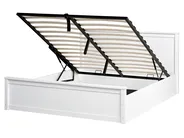 Ottoman Bed LAMBRES Pine Wood White 160 x 200 cm (EU King Size)_985618