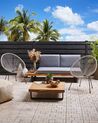 Set of 2 Garden Chairs ACAPULCO II PE Rattan Light Grey