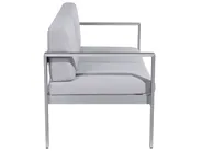 Garden Lounge Set with Table 4 Seater SALERNO Metal Light Grey_679523