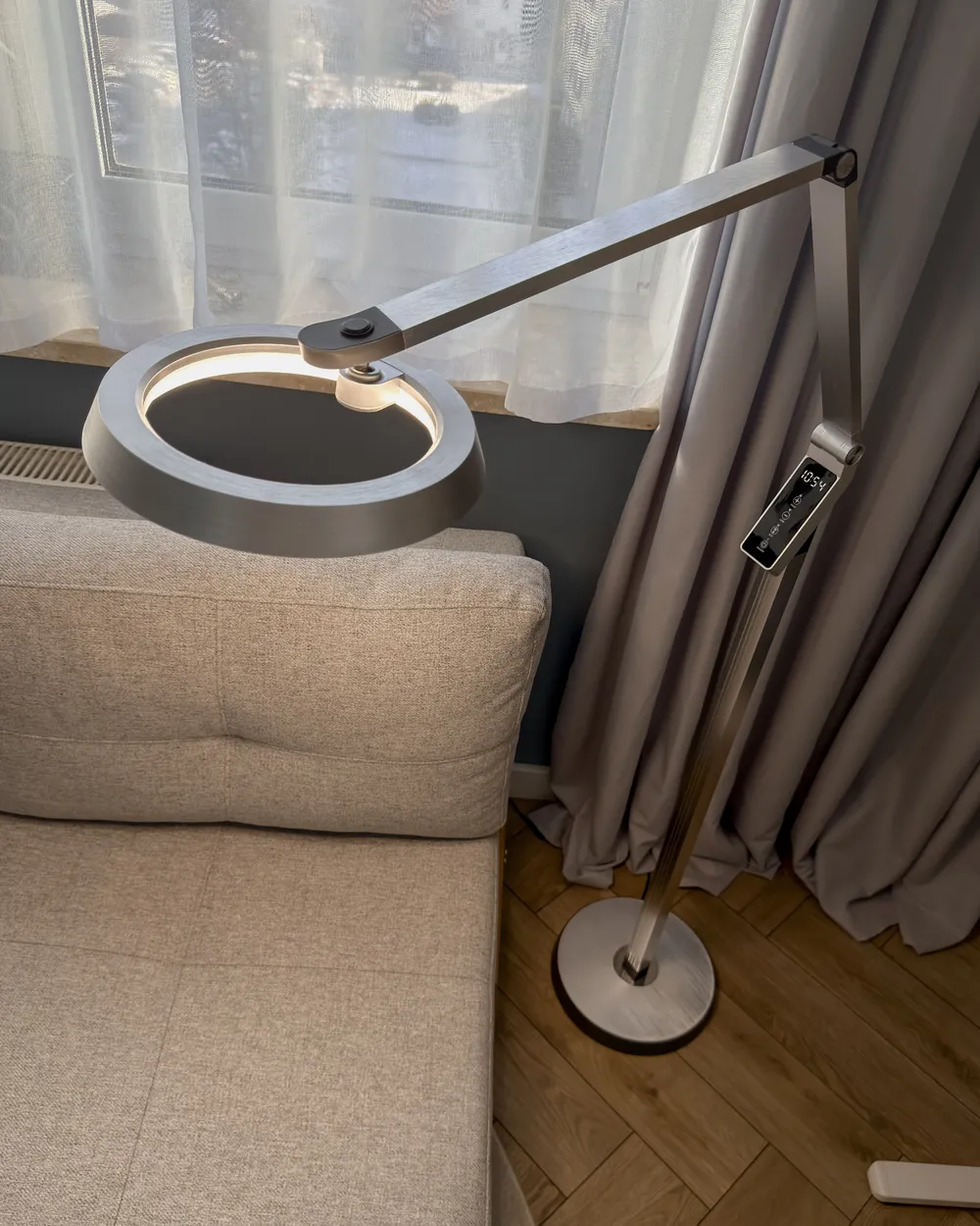 LED-lattiavalaisin CARINA himmennettävä metalli Hopea_1056687