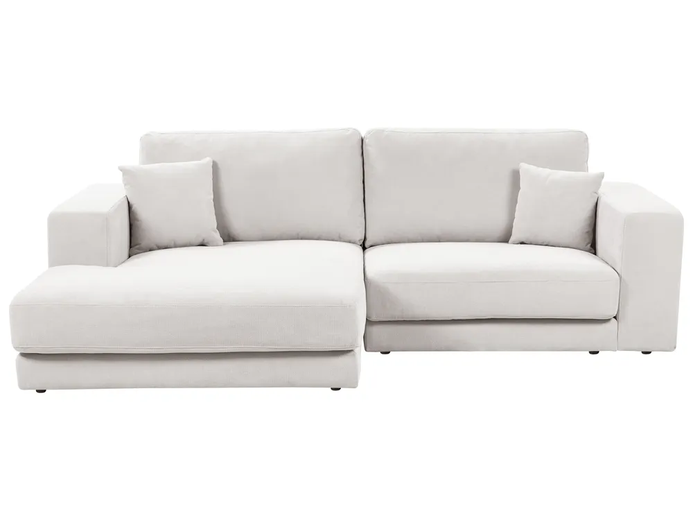 Corner Sofa 3 Seater LOFOTEN Fabric Off-White Right Hand