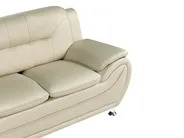 Sofa 2 Seater LEIRA Faux Leather Beige_1058716