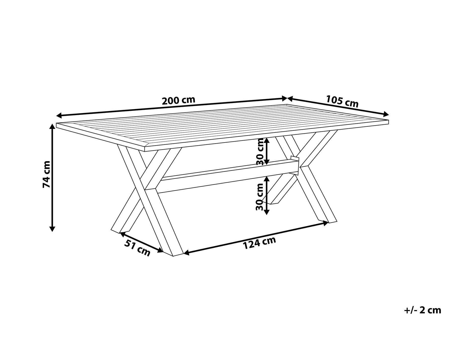 Garden Dining Table CASCAIS 200 cm 105 cm Metal Taupe_917755