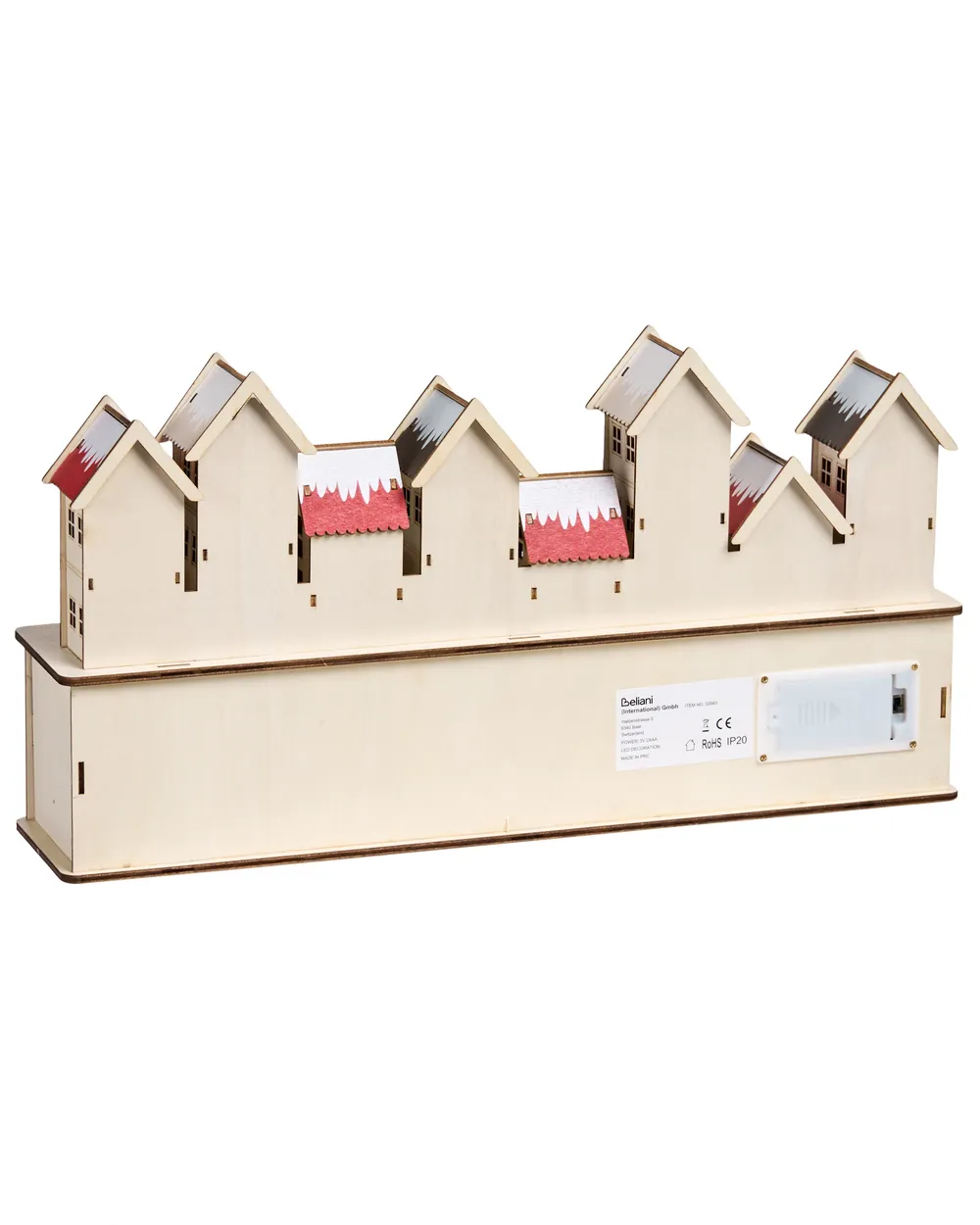 Julpynt LED VISTERFLO 24 cm Adventskalender Ljusbrun_1017224