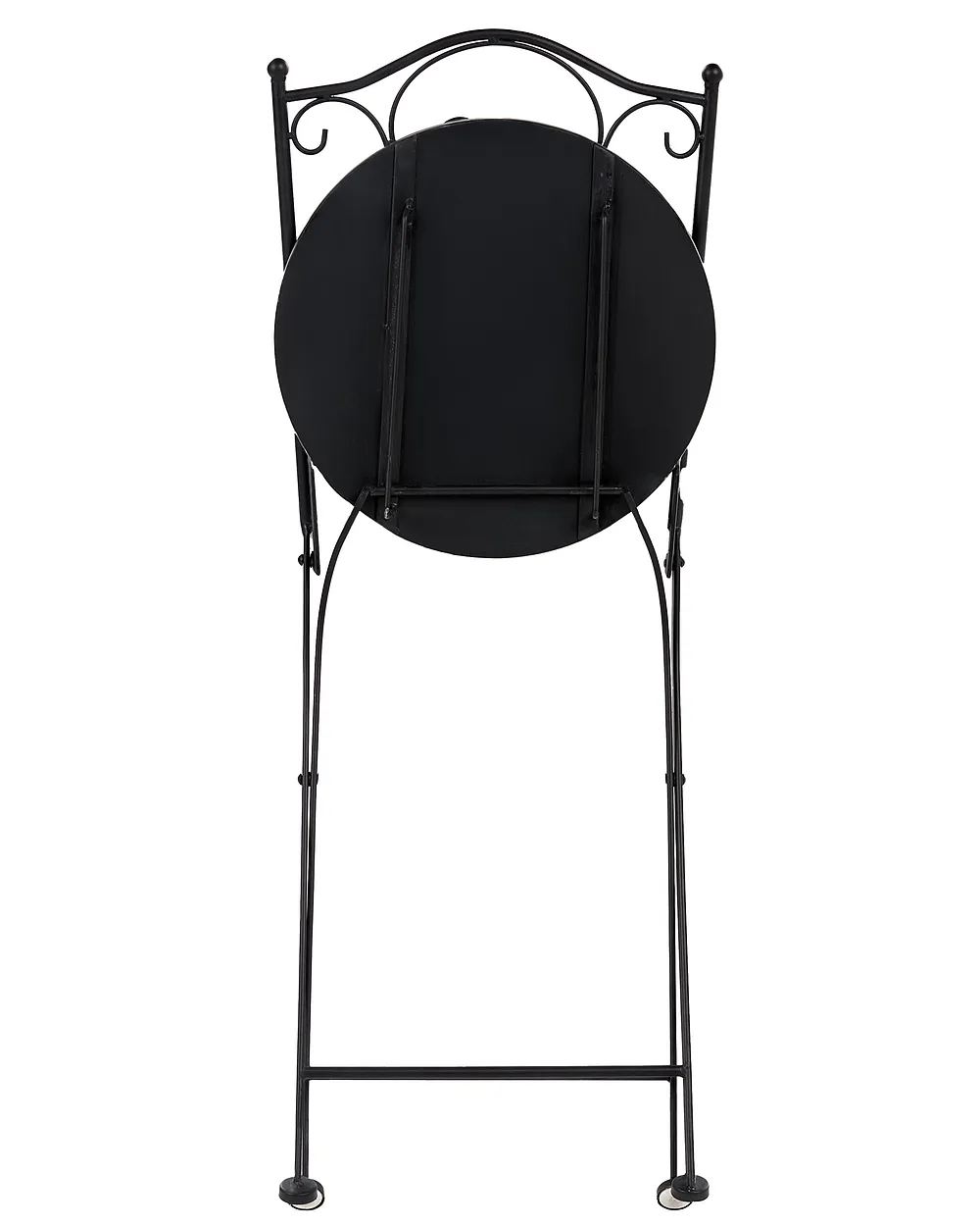 Set of 2 Garden Chairs SIPONTO Folding Metal White/ Blue_1155773