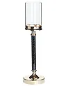 Kynttilänjalka ABBEVILLE 48 cm Lasi Musta