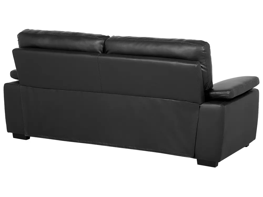 Living Room Set 5 Seater VOGAR Faux Leather Black_730438