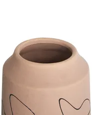 Flower Vase SUNFISH 33 cm Stoneware Beige_935168