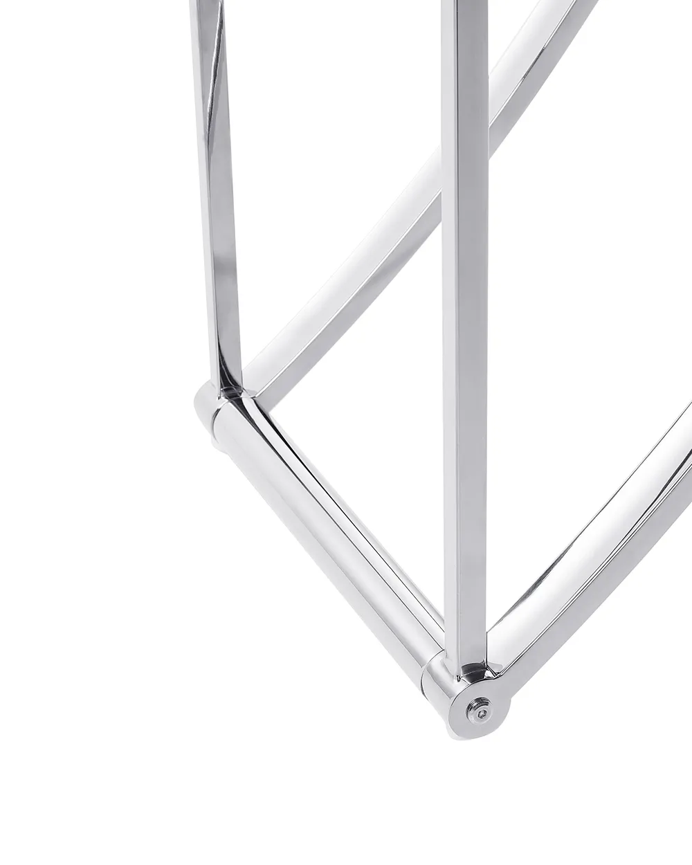 4 Tier Shelving Unit HOLLOW 175 cm Metal Silver_895864