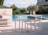 Garden Bar Set 2 Seater AVETRANA Metal Brown/ White
