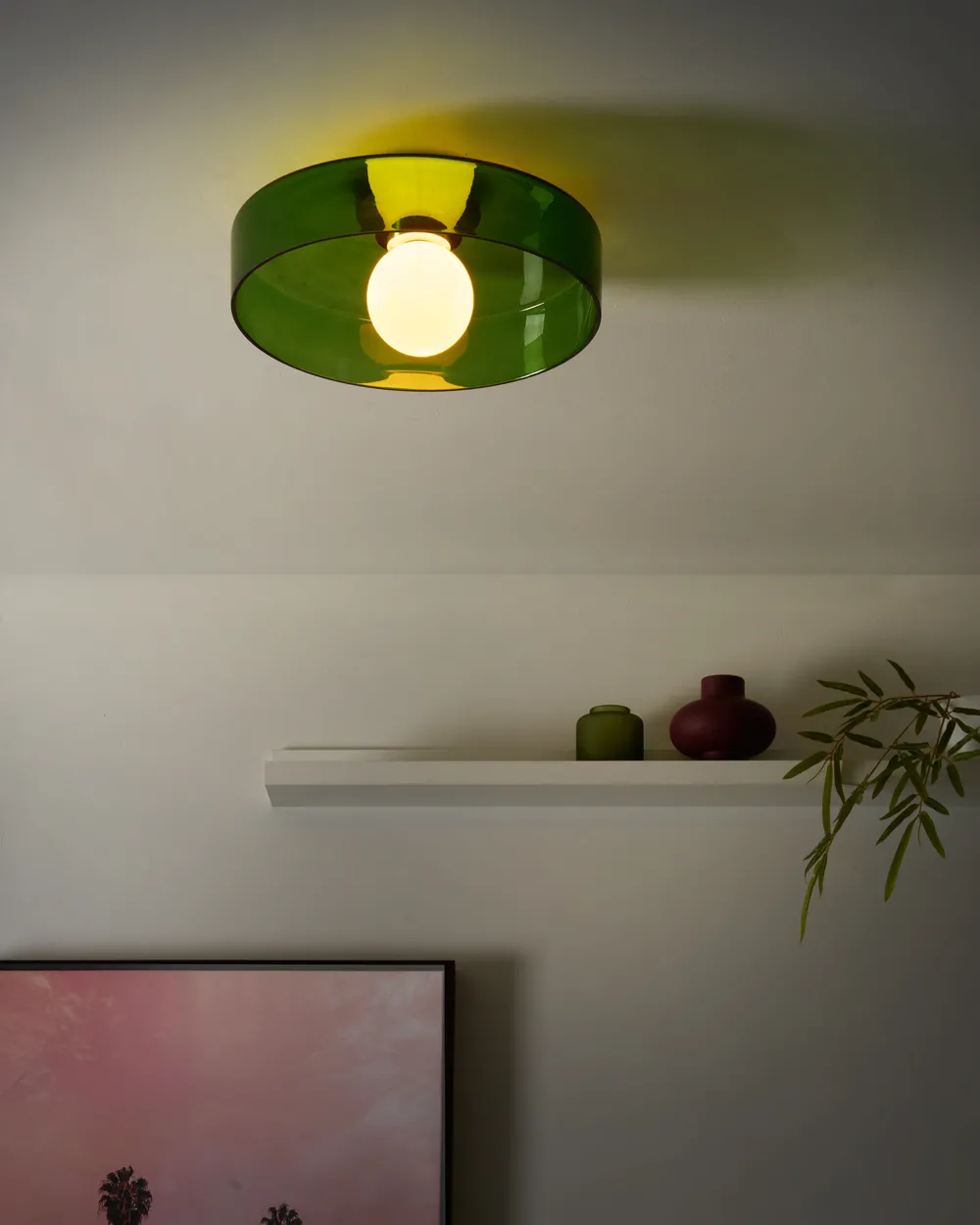 Ceiling Lamp LUGUSE Glass Green