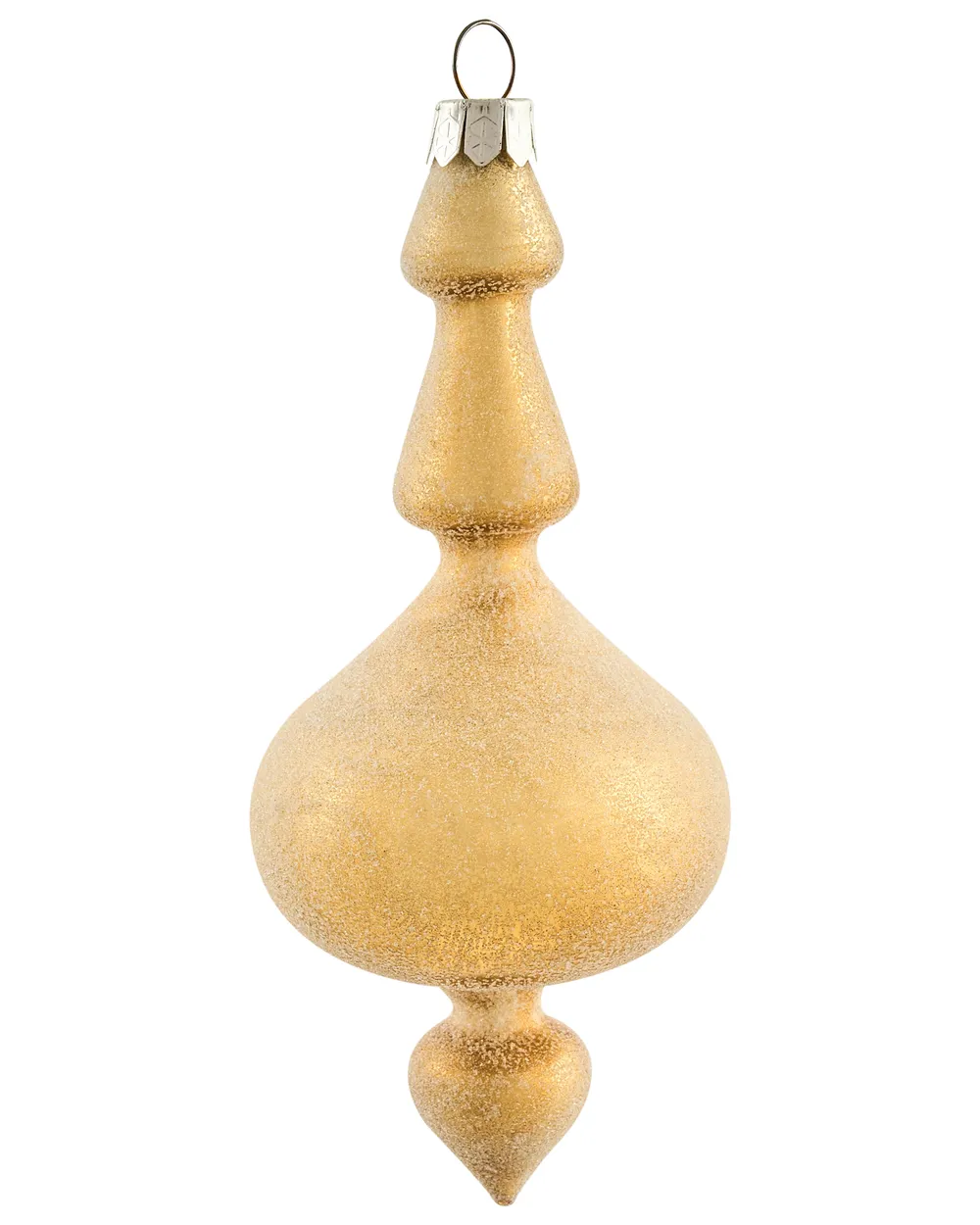 Set of 25 Baubles ICICLE Glass Transparent/ Gold_1028443
