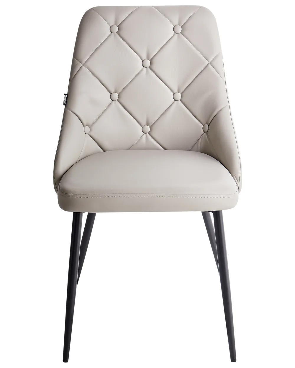 Set of 2 Dining Chairs VALERIE Faux Leather Light Grey_712761