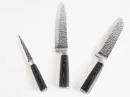 Set of 3 Knives Damascus Steel KASHIWA Black_1022639