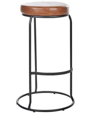 Set of 2 Bar Stools MILROY Faux Leather Brown_913983
