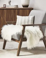 Faux Fur Rug MUNGO White 53 x 88 cm_799350
