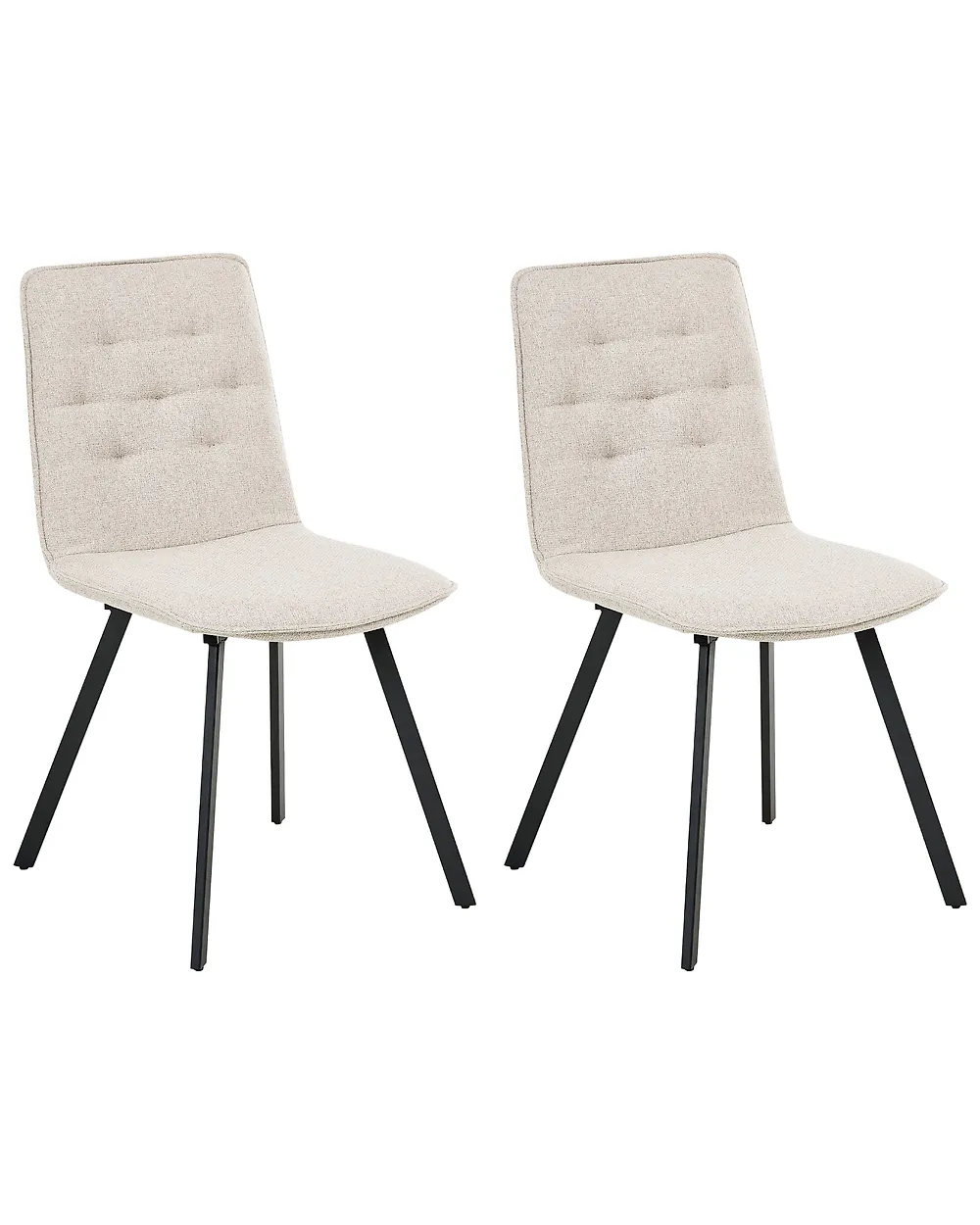 Sett med 2 spisestoler CARVER Beige_1188091
