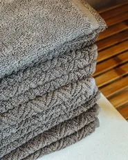 Set of 9 Towels MITIARO Terry Cotton Grey_961273