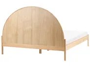 Bed Pine Wood MASCORTEL 180 x 200 cm (EU Super King) Light Brown_1079529
