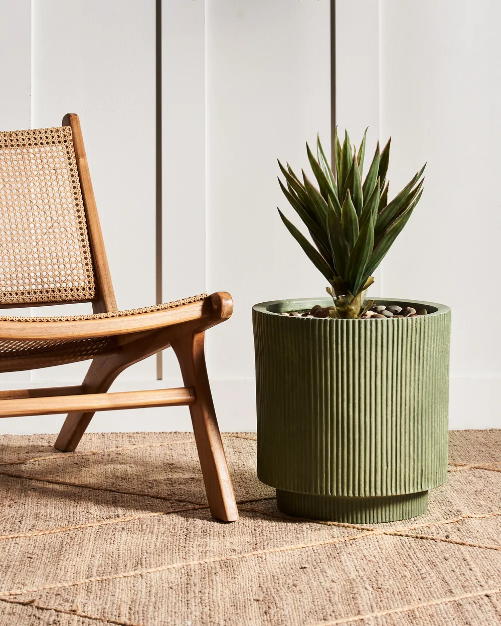 Plant Pot DARIA 37 cm Olive Green