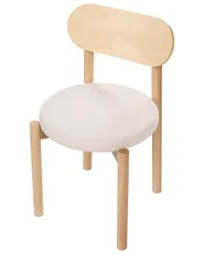 Set med 2 matstolar PAULINA Trä Ljusbrun/ Ljusbeige_1070682