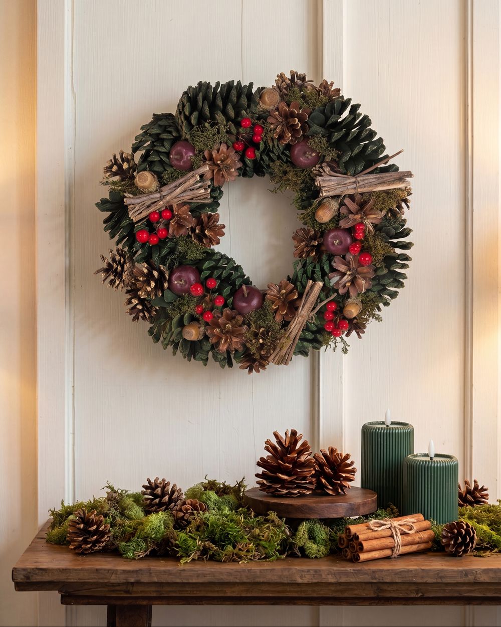 Julekrans NURMES 35 cm Grønn