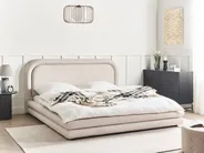 Waterbed Faux Linen LAVARDENS 180 x 200 cm (EU Super King) Light Beige_971127