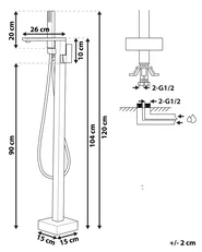 Freestanding Bathtub Faucet DELLA Black_786437