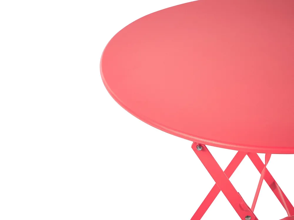Bistro Set Folding FIORI Metal Red_797467