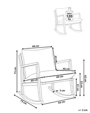 Keinutuoli KJEVIK Puu Vaaleanruskea/vaaleanbeige_1070513