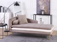 Divaani vasen GONESSE Sametti Vaaleanruskea_787794