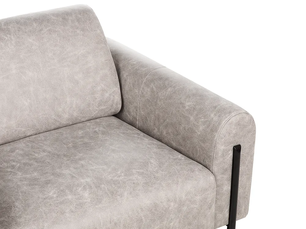 Living Room Set 4 Seater ASKIM Fabric Light Grey_917641