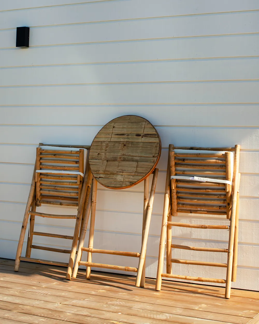 Bistro Set Folding SAVELLETRI Bamboo Brown_1012359