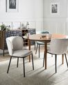 Set of 2 Dining Chairs ARTESIA Fabric Light Beige