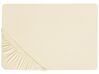 Fitted Sheet JANBU 160 x 200 cm Cotton Yellow