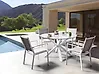 Garden Dining Table MALETTO 120 cm 120 cm Glass White
