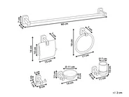 6-Piece Bathroom Hardware Set POCONE with Towel Bars and Hooks Black_989601