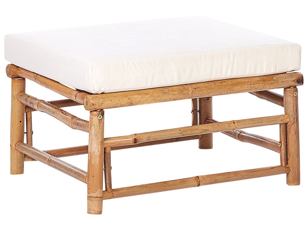 Garden Ottoman CERRETO Bamboo Off-White