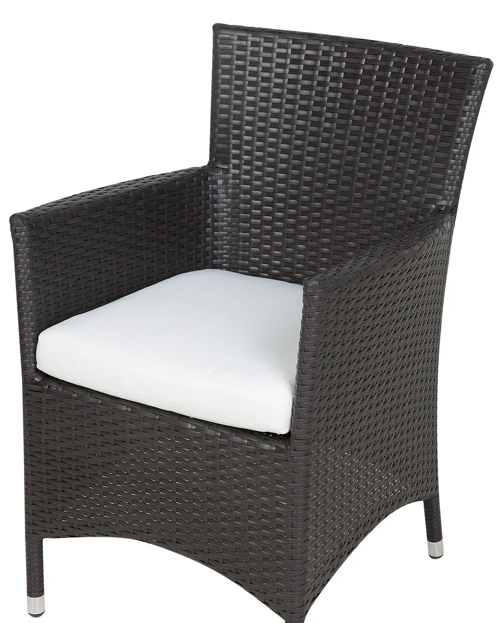 Set of 2 Garden Chairs with Cushions ITALY PE Rattan Dark Brown_727411