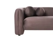 Sofa 3 Seater LEIREN Velvet Dark Brown_1028834