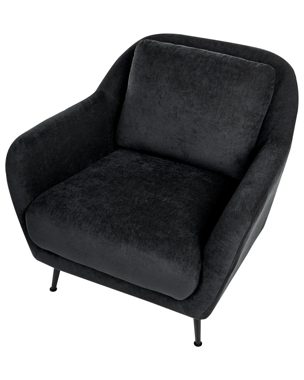 Living Room Set 3 Seater EIBY Chenille Black_1004394