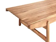 Garden Lounge Set with Table 2 Seater GIAVENO Acacia Wood Off-White_958684